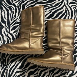 Metallic Bronze UGG Tall Boots Size 9